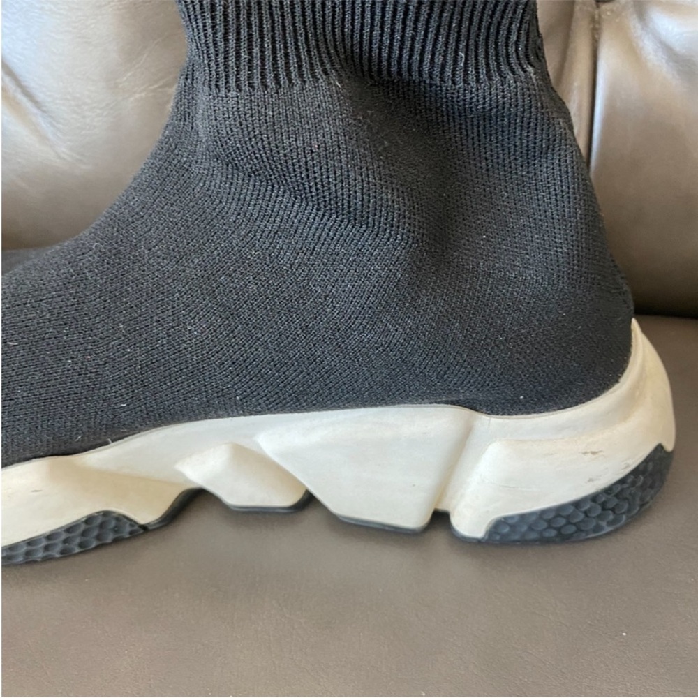Balenciaga 2.0 Black and White Speed Sock Sneakers Size 39 l US 9 - Picture 11 of 15